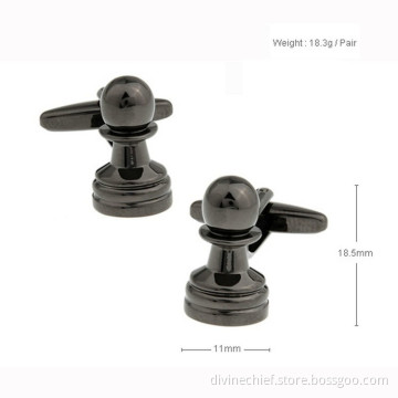 Cufflinks Factory Customized High End Black Plated Luxury Man Shirt Cufflinks